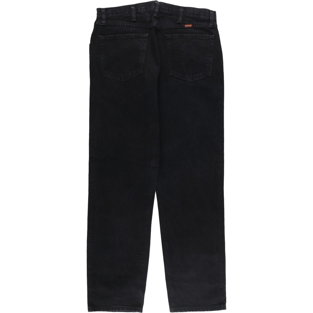 Rustler Black Denim Straight Denim Pants for Men, W34 equivalent cotton black type Vintage Second Hand