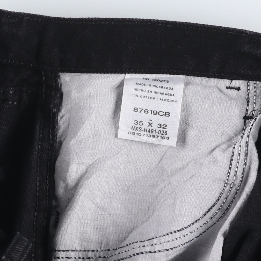 Rustler Black Denim Straight Denim Pants for Men, W34 equivalent cotton black type Vintage Second Hand