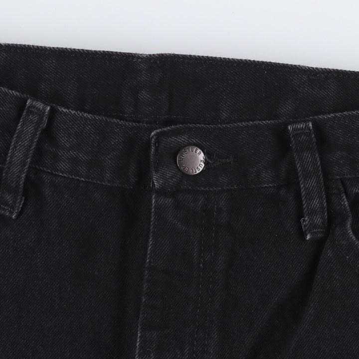 Rustler Black Denim Straight Denim Pants for Men, W34 equivalent cotton black type Vintage Second Hand