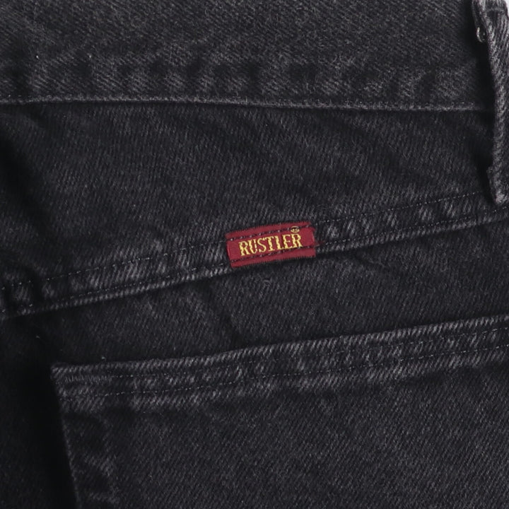 RUSTLER Black Denim Tapered Denim Pants Women's L (w28) cotton black type Vintage Second Hand