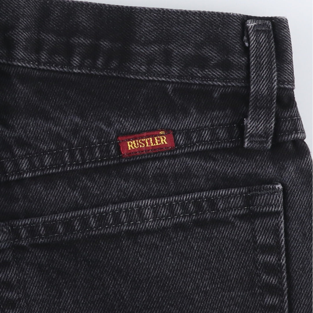 RUSTLER Black Denim Tapered Denim Pants for Men, W29 cotton black type Vintage Second Hand
