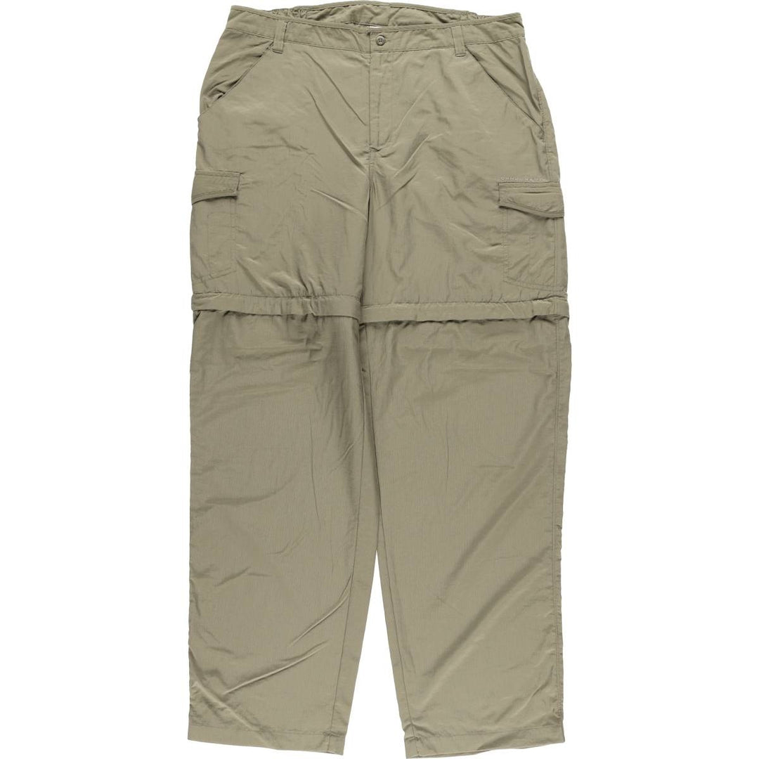 2000'S Columbia PFG 2-Way Climbing Pants, Women's Size L Nylon Khaki type Vintage Second Hand
