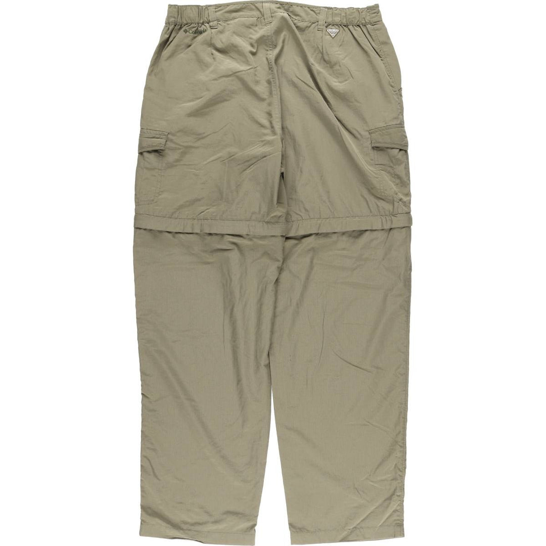 2000'S Columbia PFG 2-Way Climbing Pants, Women's Size L Nylon Khaki type Vintage Second Hand