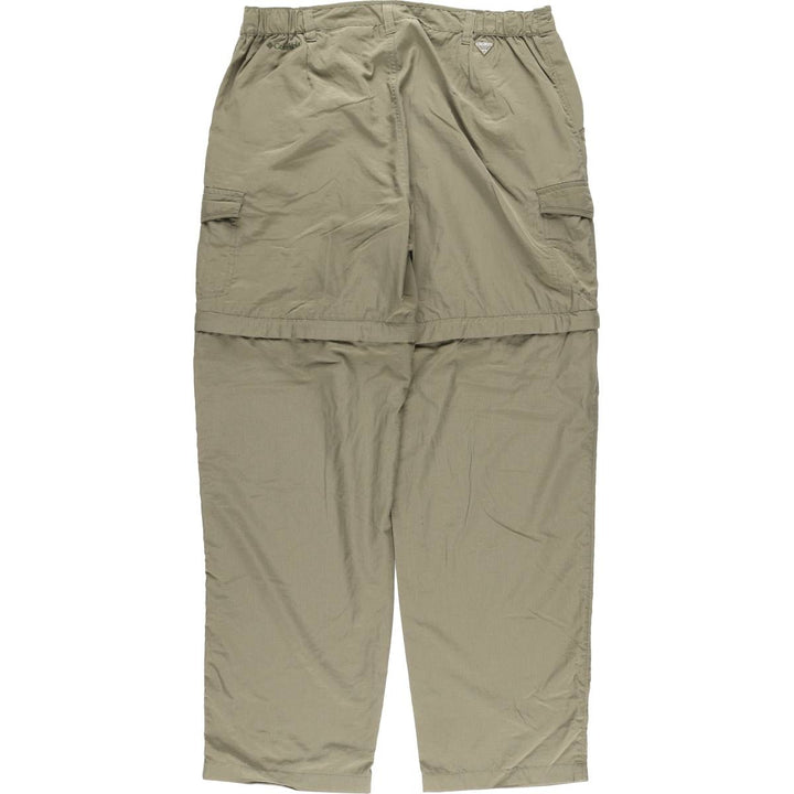 2000'S Columbia PFG 2-Way Climbing Pants, Women's Size L Nylon Khaki type Vintage Second Hand