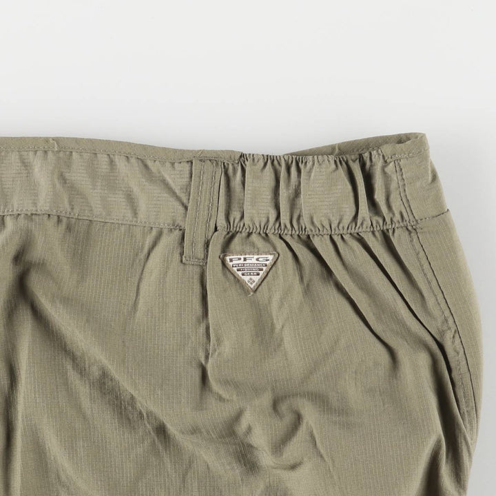 2000'S Columbia PFG 2-Way Climbing Pants, Women's Size L Nylon Khaki type Vintage Second Hand