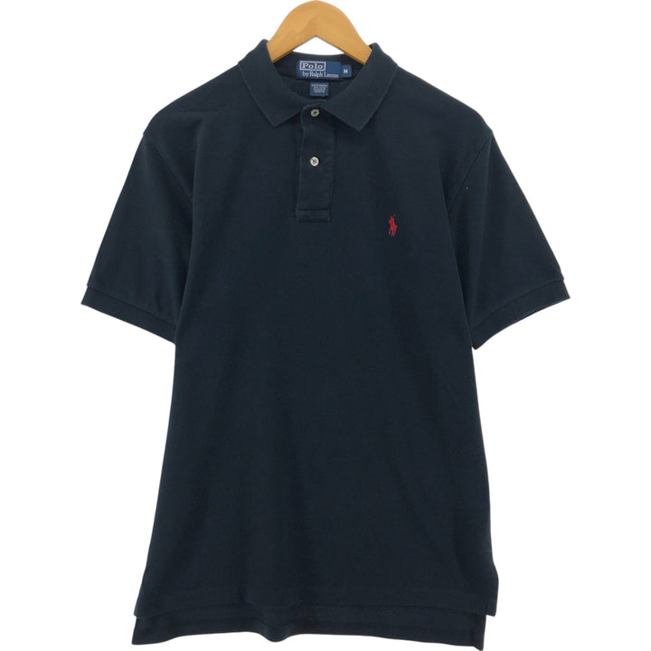 Ralph Lauren POLO by Ralph Lauren short sleeve polo shirt, men's size M cotton black type Vintage Second Hand