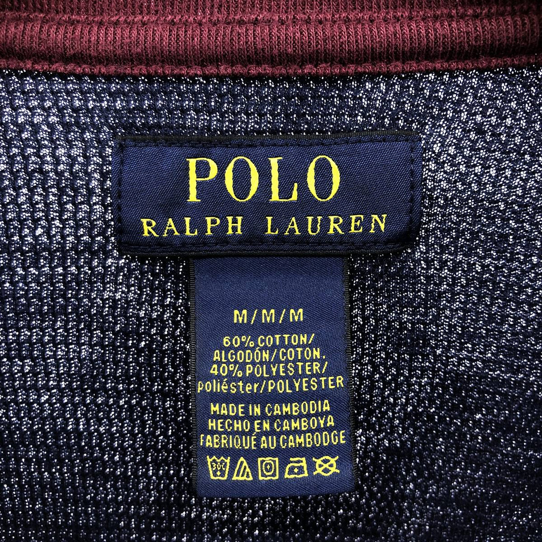 Ralph Lauren POLO RALPH LAUREN Thermal Long T-shirt Waffle Men's M size cotton navy blue type Vintage Second Hand