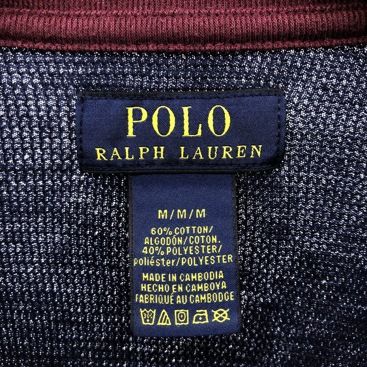 Ralph Lauren POLO RALPH LAUREN Thermal Long T-shirt Waffle Men's M size cotton navy blue type Vintage Second Hand