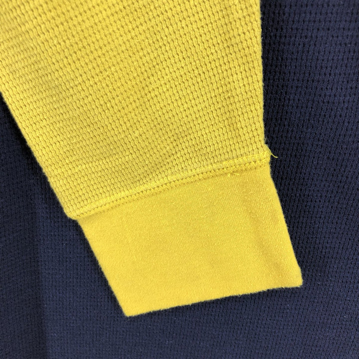 Ralph Lauren POLO RALPH LAUREN Thermal Long T-shirt Waffle Men's M size cotton navy blue type Vintage Second Hand