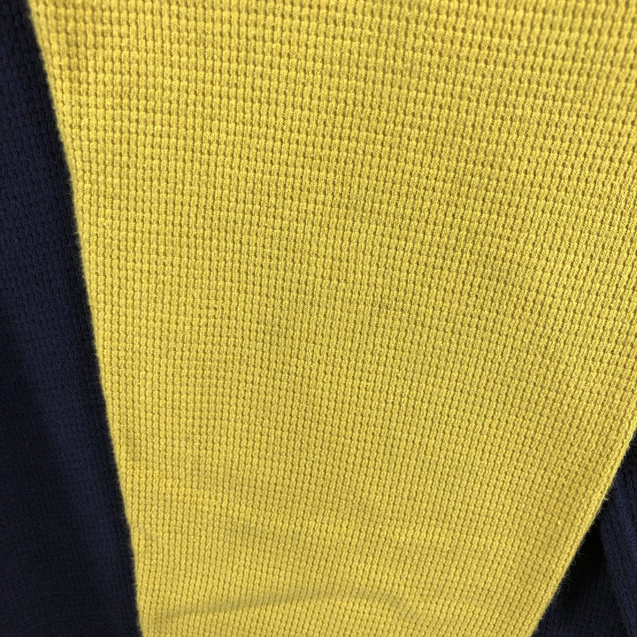 Ralph Lauren POLO RALPH LAUREN Thermal Long T-shirt Waffle Men's M size cotton navy blue type Vintage Second Hand