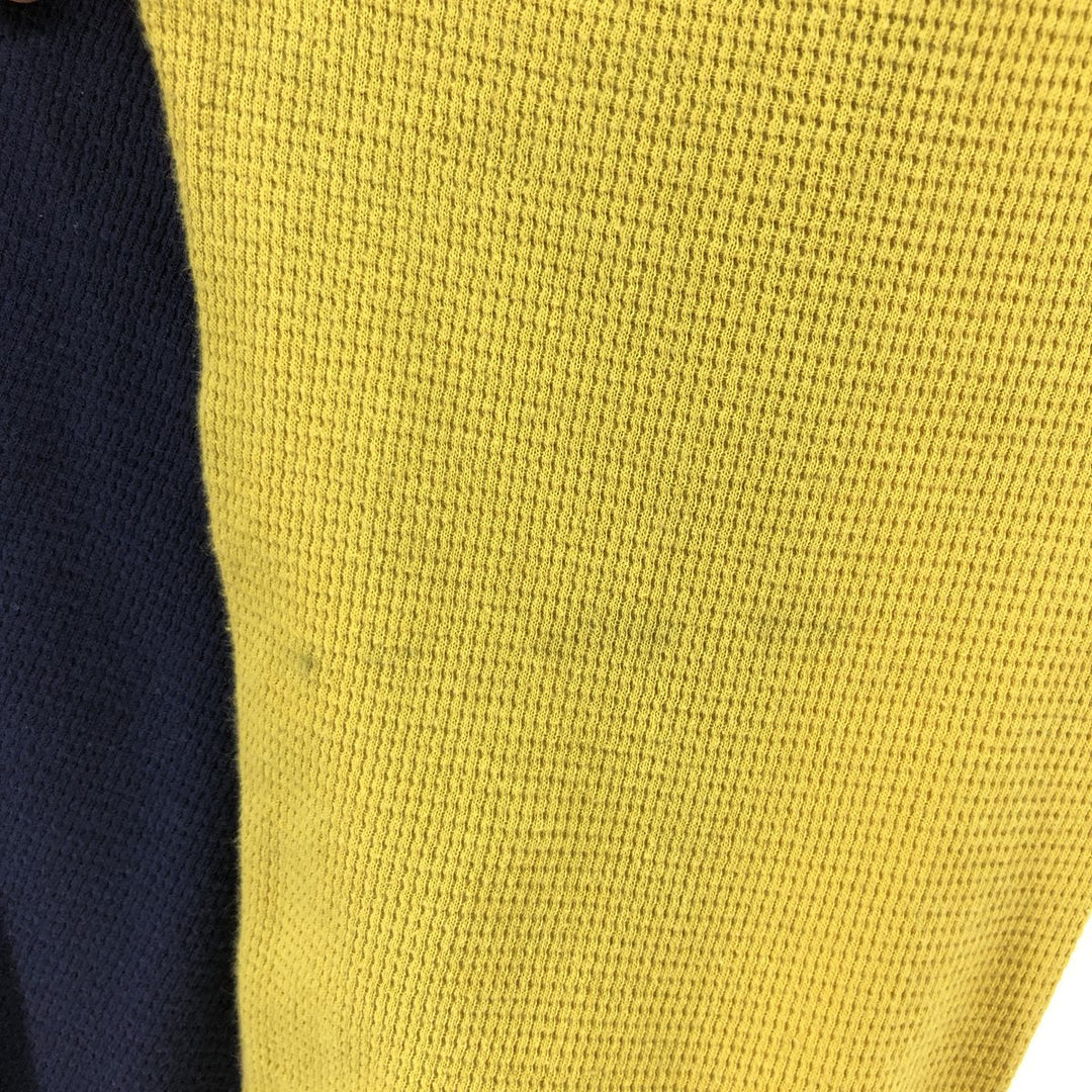 Ralph Lauren POLO RALPH LAUREN Thermal Long T-shirt Waffle Men's M size cotton navy blue type Vintage Second Hand