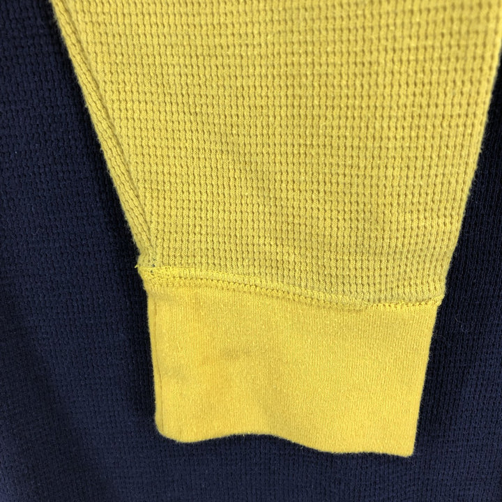 Ralph Lauren POLO RALPH LAUREN Thermal Long T-shirt Waffle Men's M size cotton navy blue type Vintage Second Hand