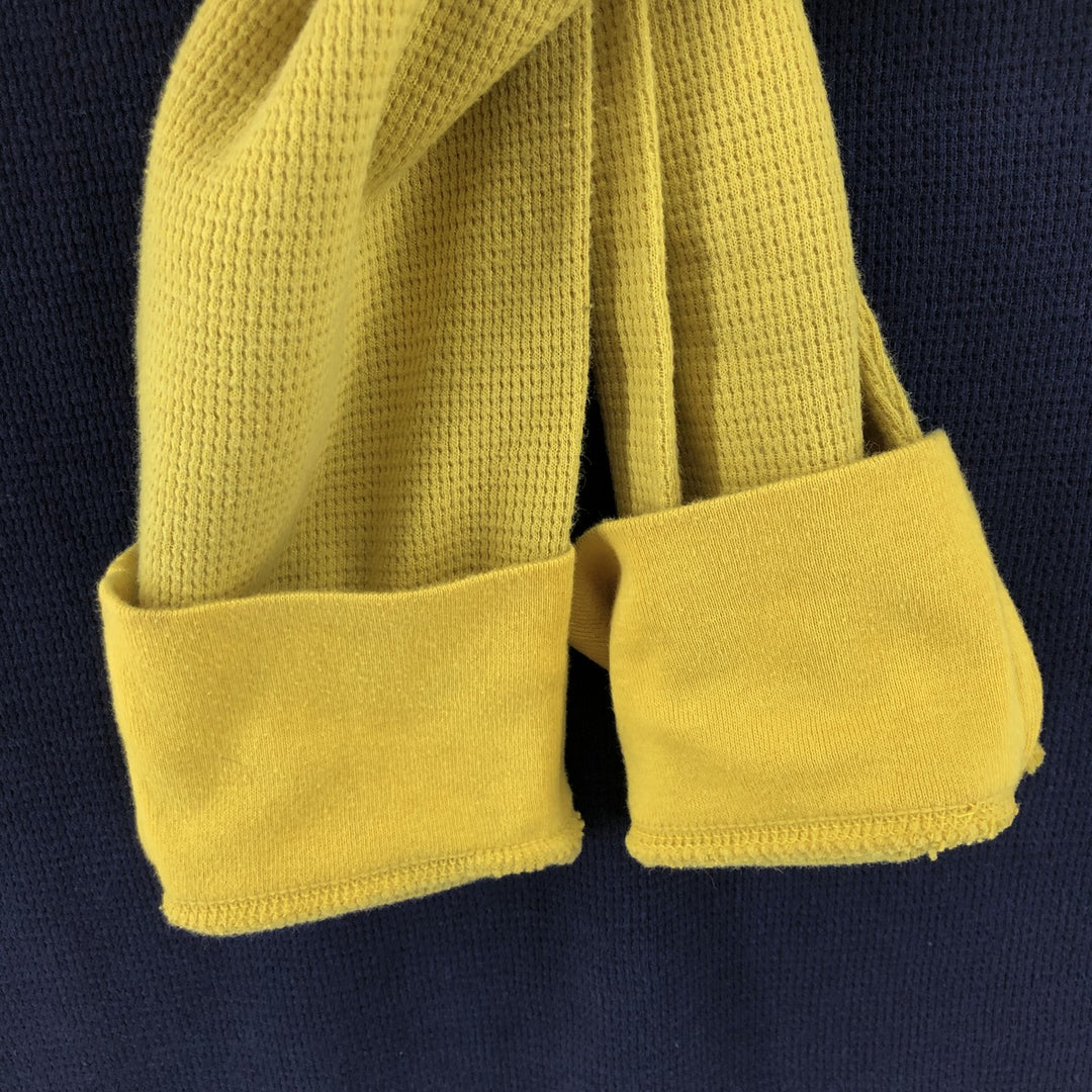 Ralph Lauren POLO RALPH LAUREN Thermal Long T-shirt Waffle Men's M size cotton navy blue type Vintage Second Hand