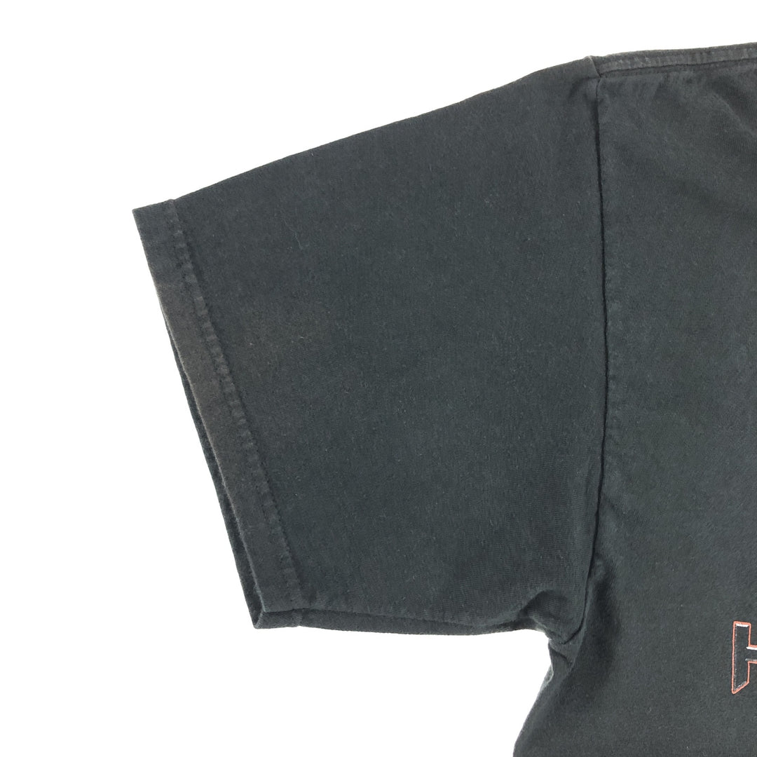 00'S Harley-Davidson Skull Pattern Motorcycle Bike T-shirt Made in USA Men's L size cotton black type Vintage Second Hand