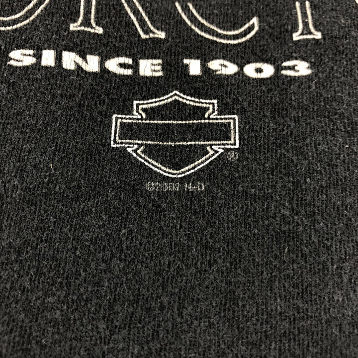 00'S Harley-Davidson Motorcycle Bike T-shirt Made in USA Men's M size unclear black type Vintage Second Hand