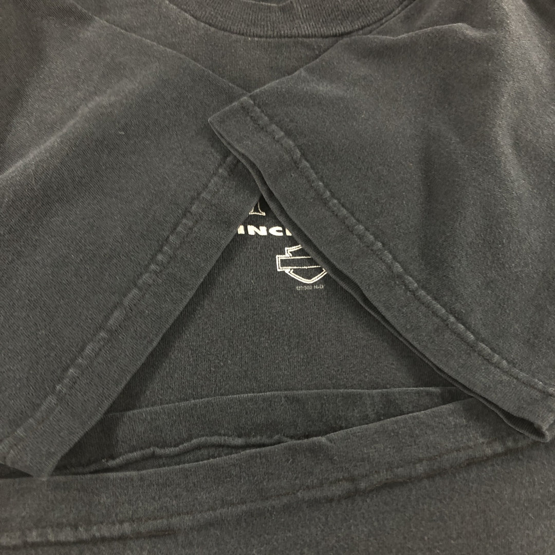 00'S Harley-Davidson Motorcycle Bike T-shirt Made in USA Men's M size unclear black type Vintage Second Hand