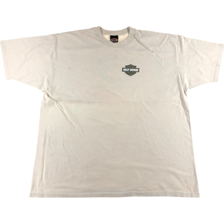 00'S Harley-Davidson Motorcycle Bike T-shirt Made in USA Men's XXL cotton unbleached Vintage Second Hand