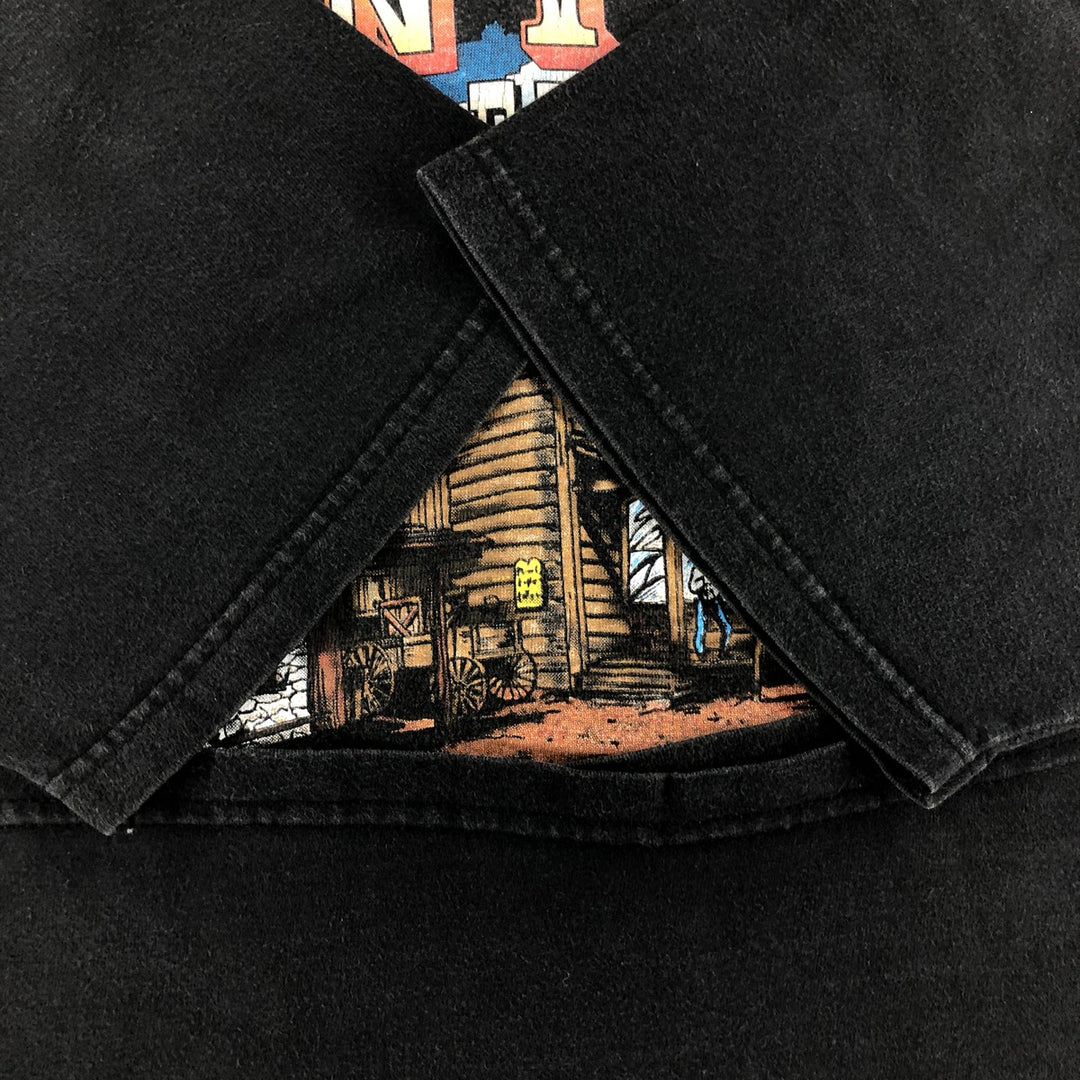 00'S Harley-Davidson Motorcycle Bike T-shirt Made in USA Men's XL cotton black type Vintage Second Hand