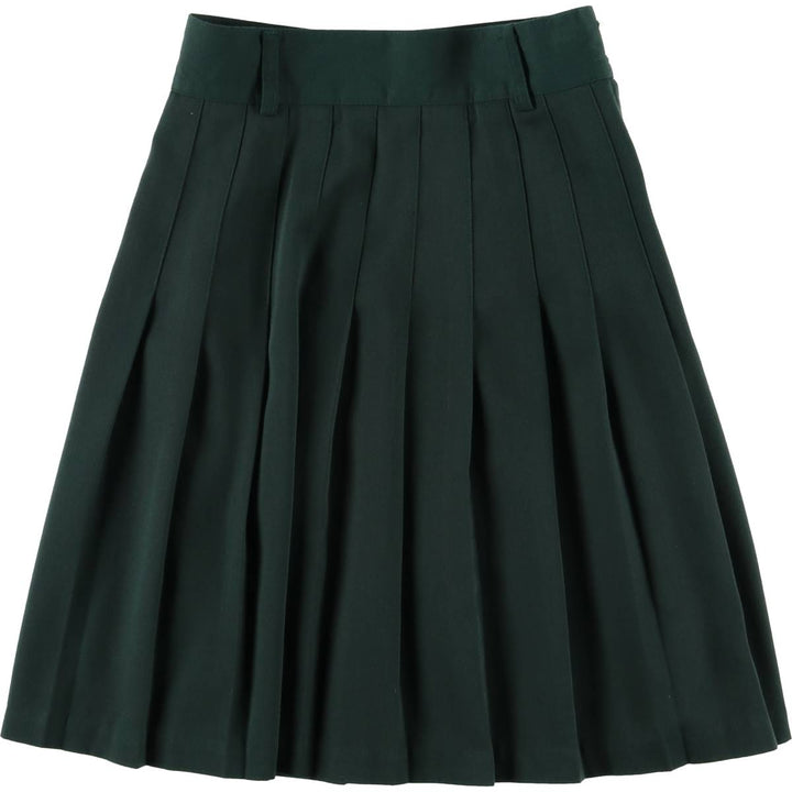 STRING BEAN Half-length Pleated Skirt Made in USA Women's M Vintage polyester Green type dark green Vintage Second Hand