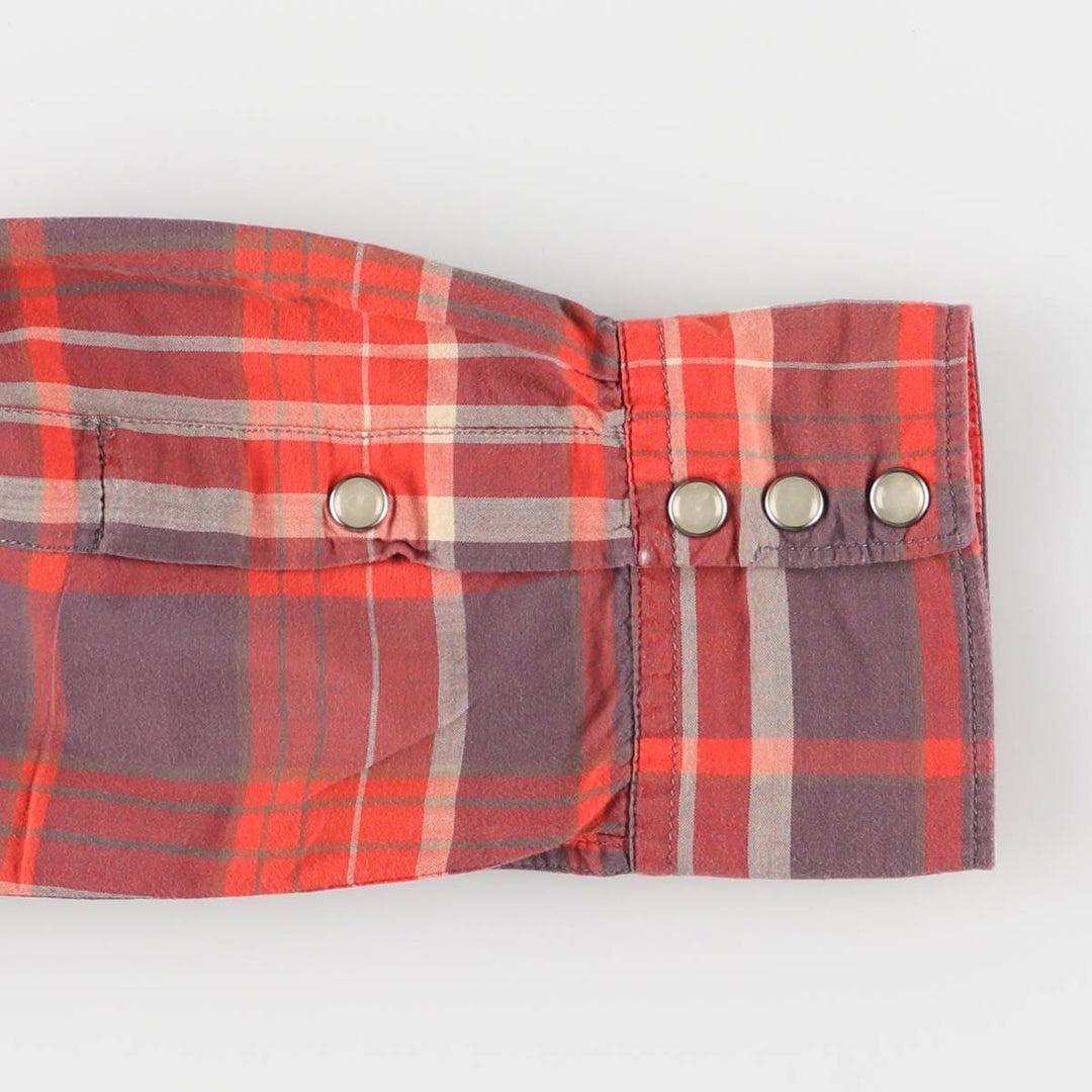 Ralph Lauren DENIM and SUPPLY Denim and Supply Check Pattern Long Sleeve Western Shirt Men's M cotton red type Vintage Second Hand