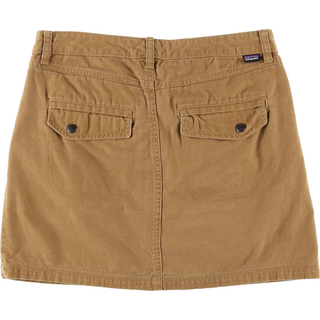 Patagonia ORGANIC COTTON 58630FA14 Tight Cotton Mini Skirt for Women (Size L) cotton brown type Vintage Second Hand