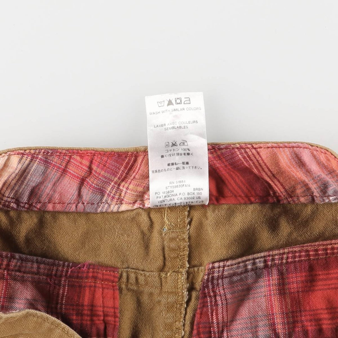 Patagonia ORGANIC COTTON 58630FA14 Tight Cotton Mini Skirt for Women (Size L) cotton brown type Vintage Second Hand