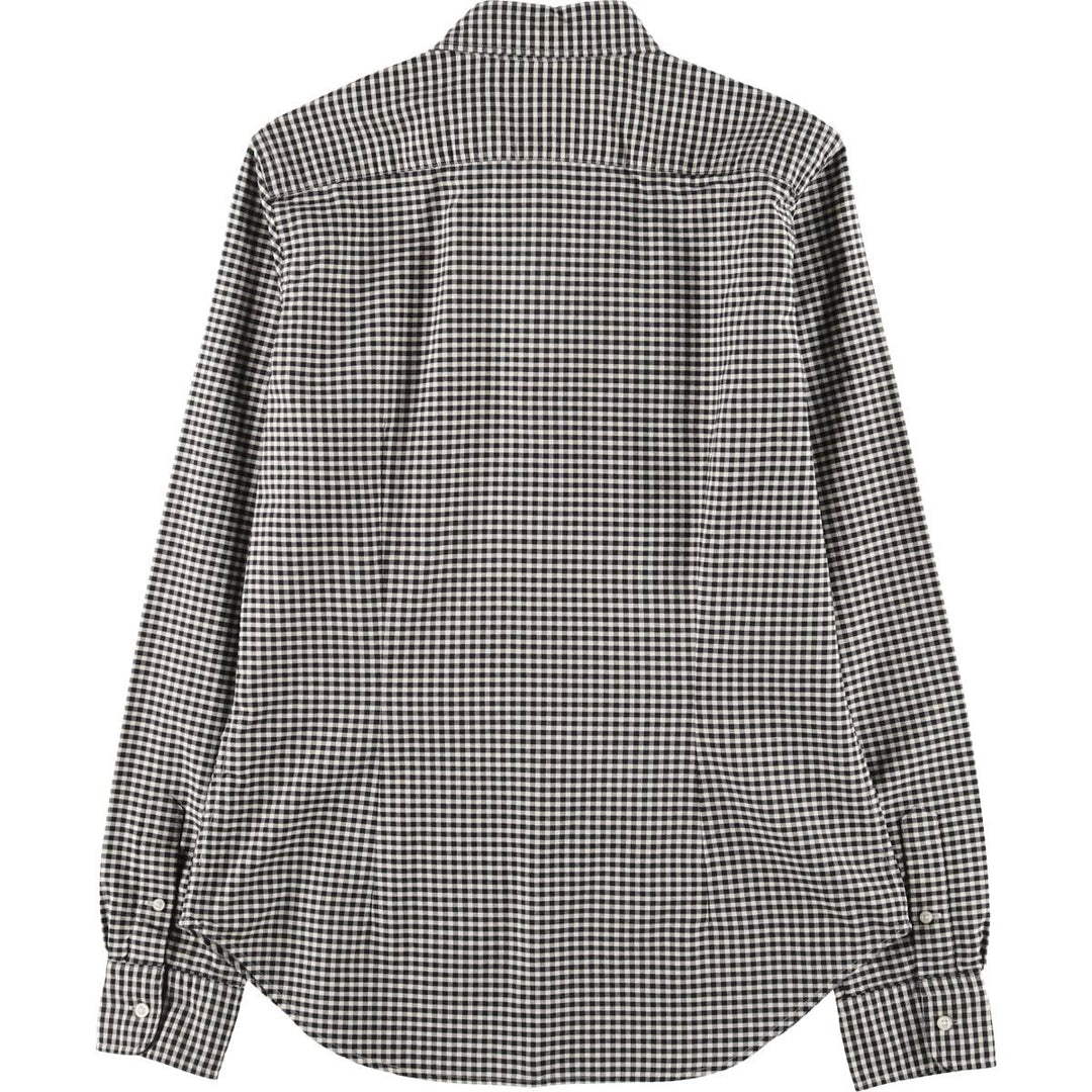 Ralph Lauren RALPH LAUREN SPORT Gingham Check Long Sleeve Button Down Check Shirt Women's M cotton black type Vintage Second Hand