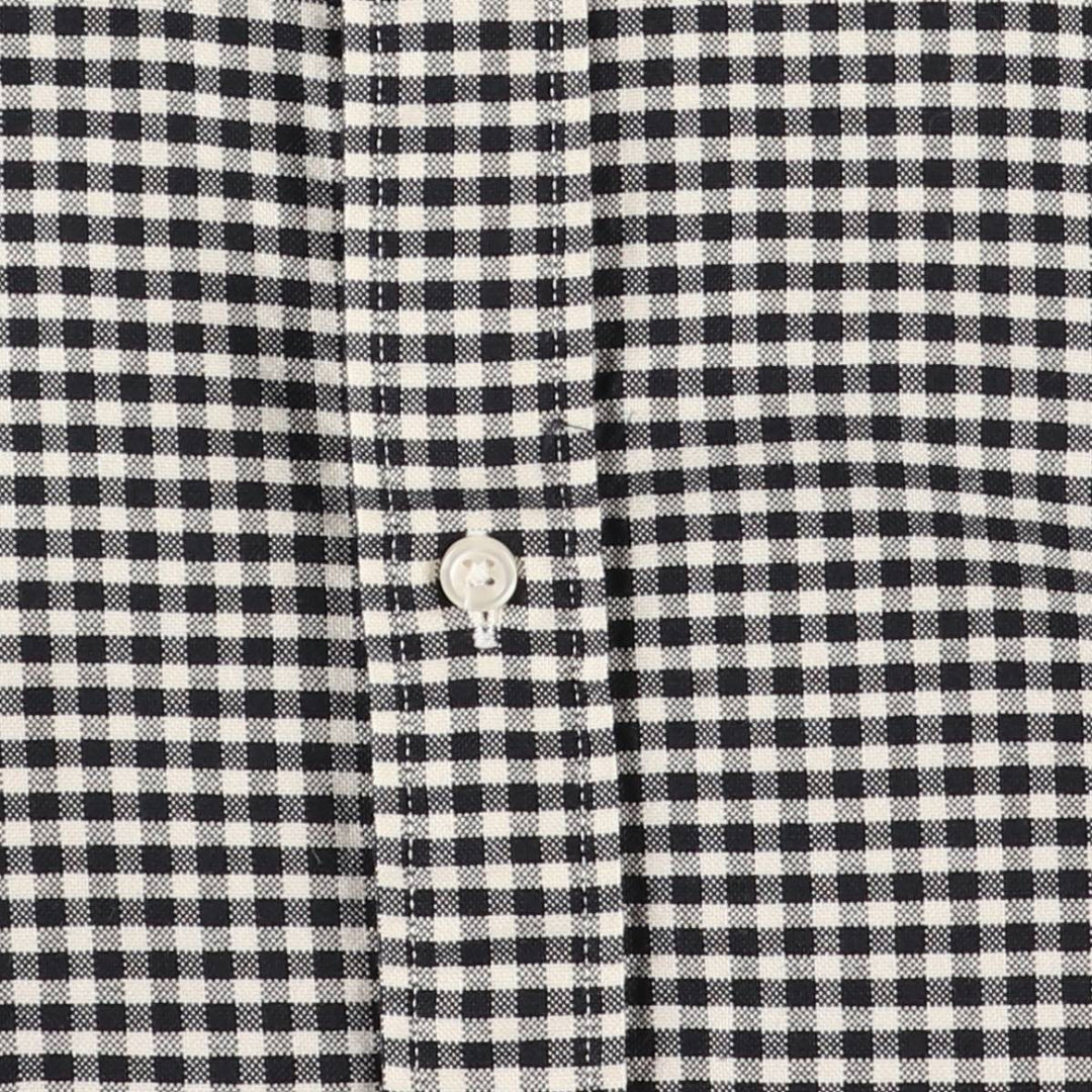 Ralph Lauren RALPH LAUREN SPORT Gingham Check Long Sleeve Button Down Check Shirt Women's M cotton black type Vintage Second Hand