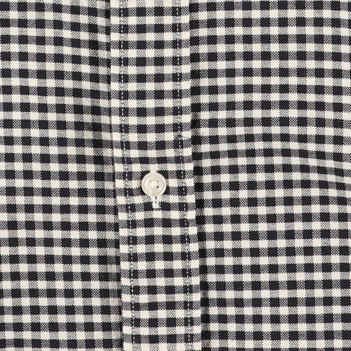 Ralph Lauren RALPH LAUREN SPORT Gingham Check Long Sleeve Button Down Check Shirt Women's M cotton black type Vintage Second Hand