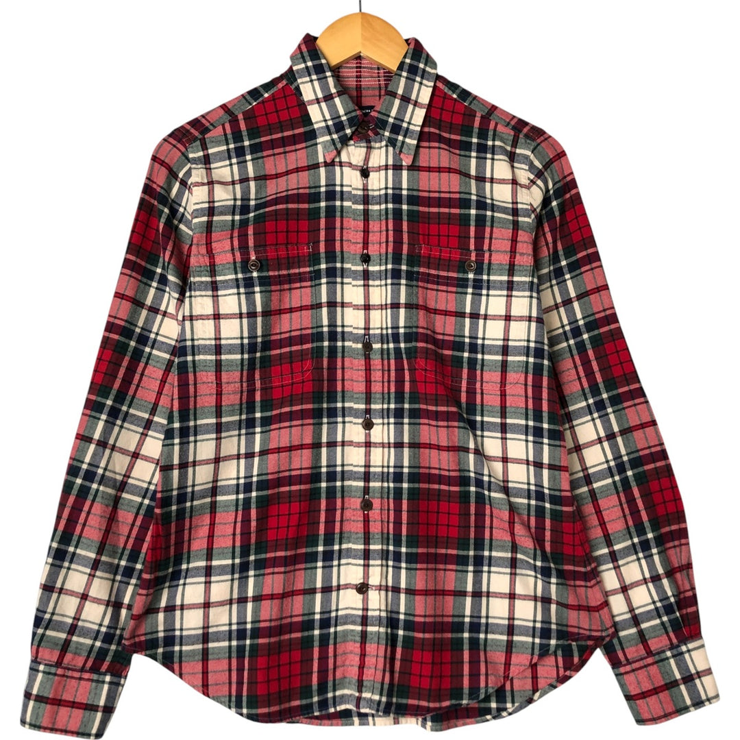 Ralph Lauren RALPH LAUREN SPORT long sleeve cotton check shirt women's size M cotton red type Vintage Second Hand