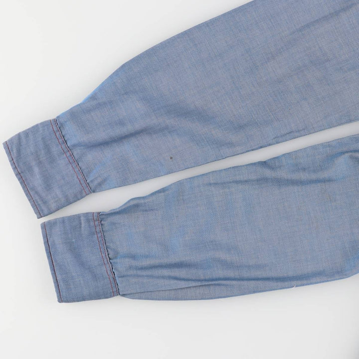 Vintage 70's DALE Western shirt, made in Canada, size L for women polyester blue type Vintage Second Hand