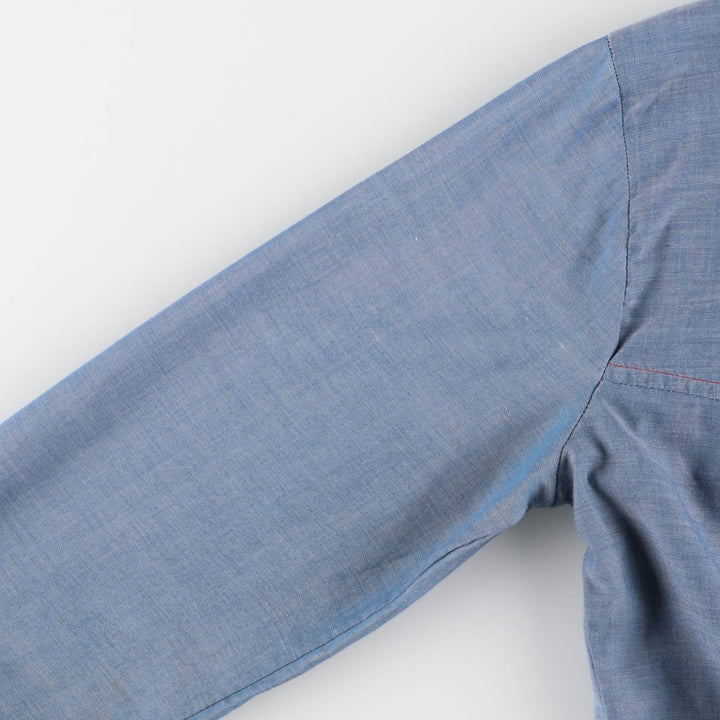 Vintage 70's DALE Western shirt, made in Canada, size L for women polyester blue type Vintage Second Hand