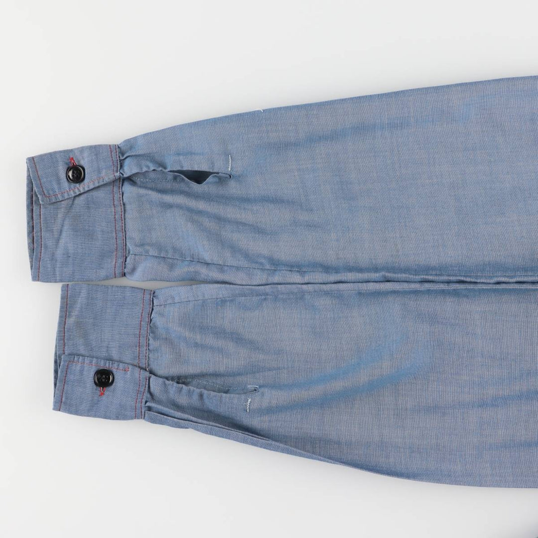 Vintage 70's DALE Western shirt, made in Canada, size L for women polyester blue type Vintage Second Hand