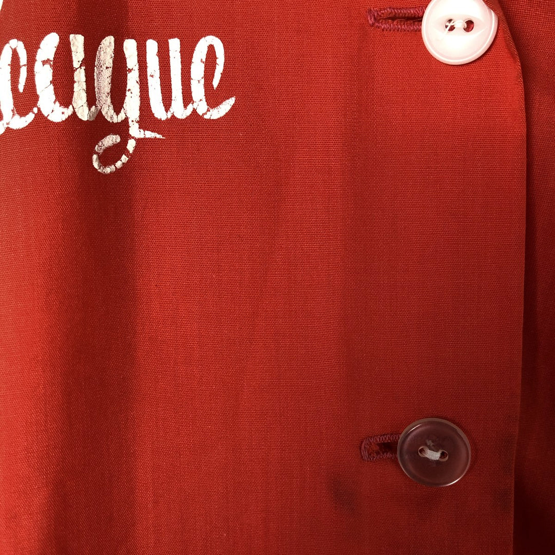 60'S HALE-NIU open collar short sleeve bowling shirt, women's size M, vintage unclear red type Vintage Second Hand