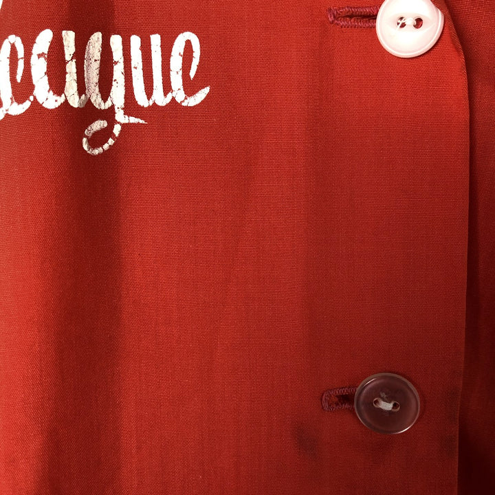 60'S HALE-NIU open collar short sleeve bowling shirt, women's size M, vintage unclear red type Vintage Second Hand