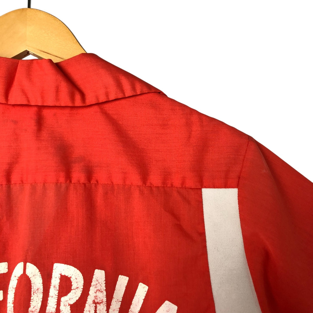 60'S HALE-NIU open collar short sleeve bowling shirt, women's size M, vintage unclear red type Vintage Second Hand
