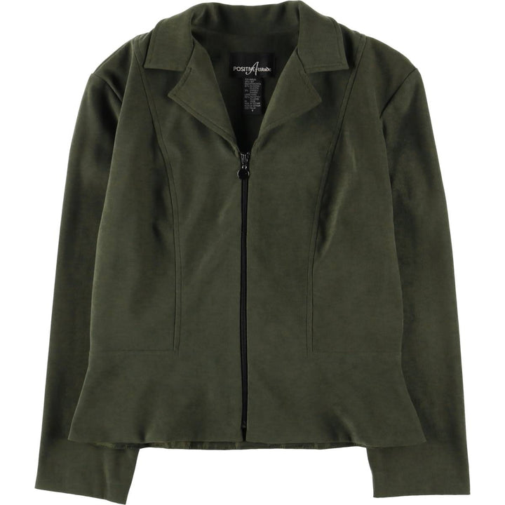 POSTIVE ATTITUDE Zip-up Jacket Women's Size L polyester green type Vintage Second Hand