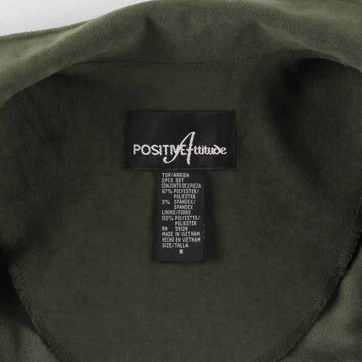 POSTIVE ATTITUDE Zip-up Jacket Women's Size L polyester green type Vintage Second Hand