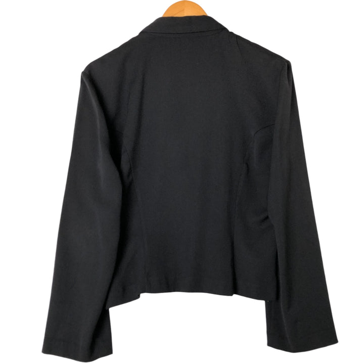 SPRING BEAN Double Breasted Peak Lapel Tailored Jacket Made in USA Women's M Size unknown black type Vintage Second Hand