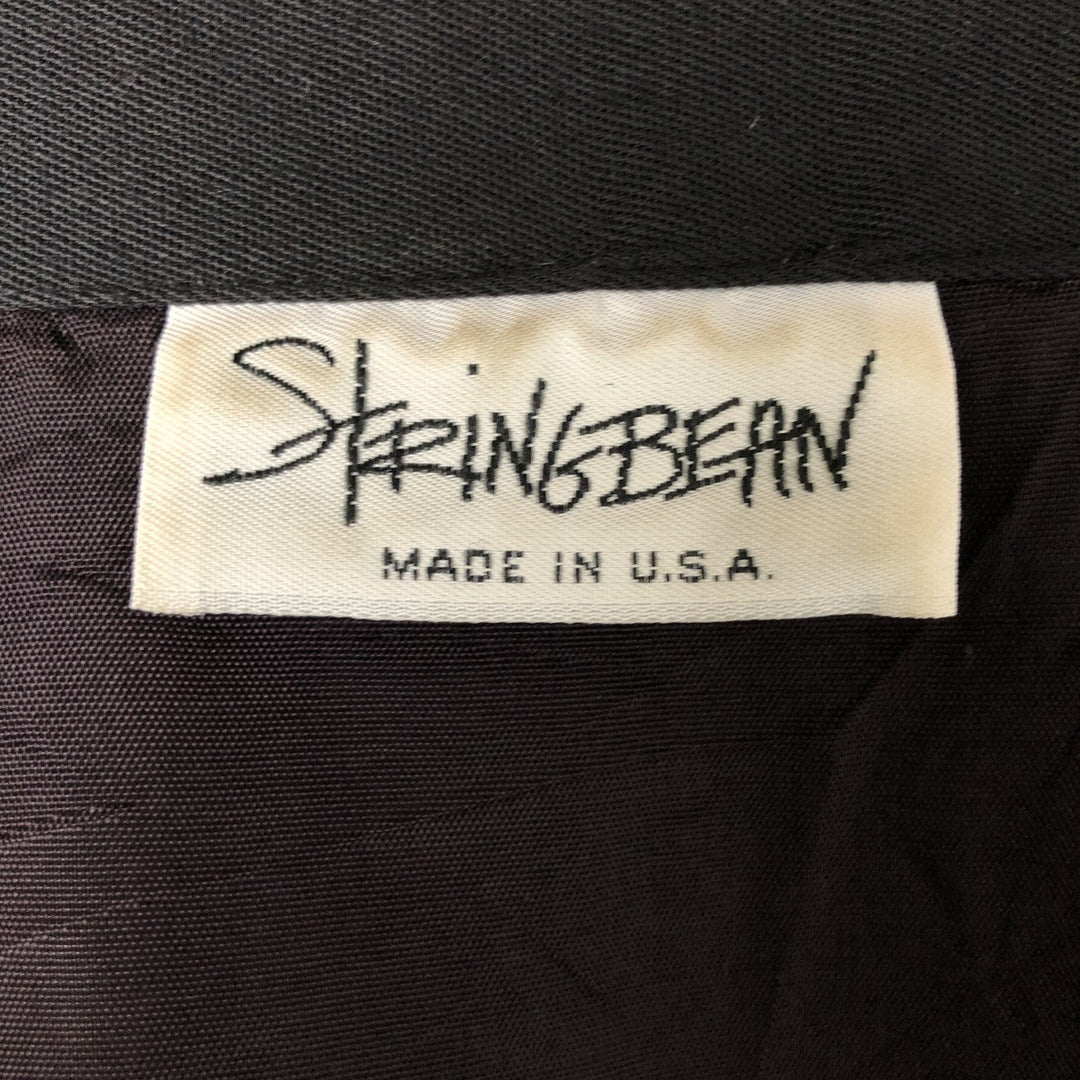 SPRING BEAN Double Breasted Peak Lapel Tailored Jacket Made in USA Women's M Size unknown black type Vintage Second Hand