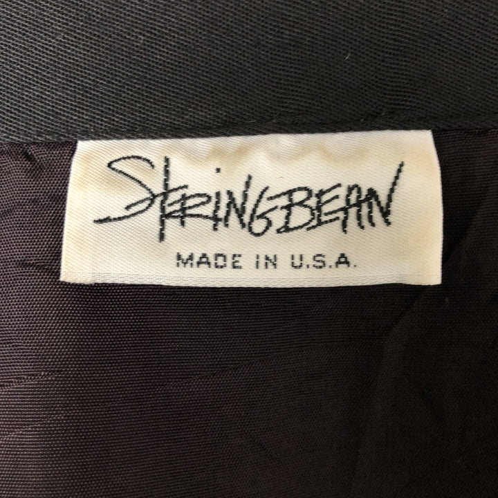 SPRING BEAN Double Breasted Peak Lapel Tailored Jacket Made in USA Women's M Size unknown black type Vintage Second Hand