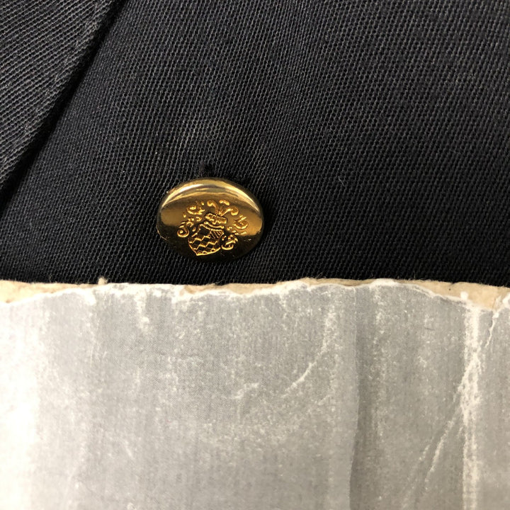 SPRING BEAN Double Breasted Peak Lapel Tailored Jacket Made in USA Women's M Size unknown black type Vintage Second Hand