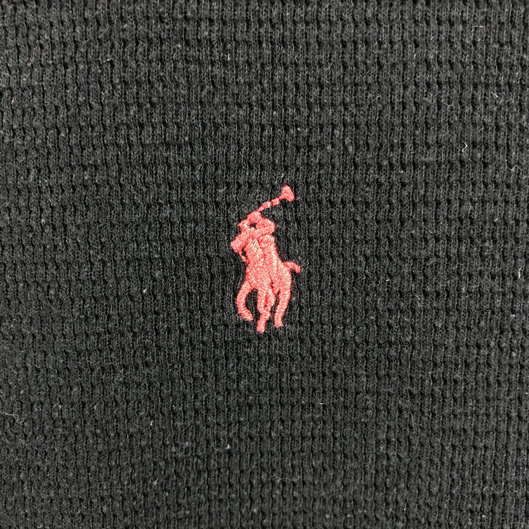Ralph Lauren POLO RALPH LAUREN SLEEPWEAR Thermal Long T-shirt Honeycomb Men's XXL cotton black type Vintage Second Hand