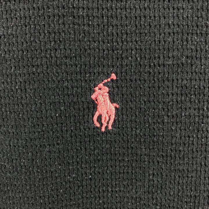 Ralph Lauren POLO RALPH LAUREN SLEEPWEAR Thermal Long T-shirt Honeycomb Men's XXL cotton black type Vintage Second Hand