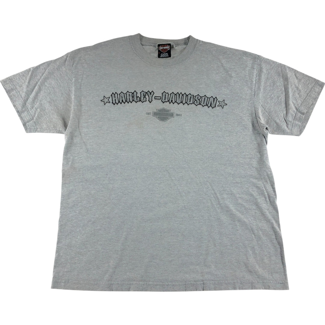 00'S Harley-Davidson Motorcycle Bike T-shirt Made in USA Men's XL cotton gray type Vintage Second Hand