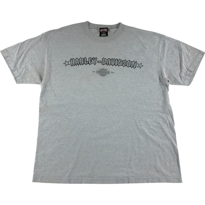 00'S Harley-Davidson Motorcycle Bike T-shirt Made in USA Men's XL cotton gray type Vintage Second Hand