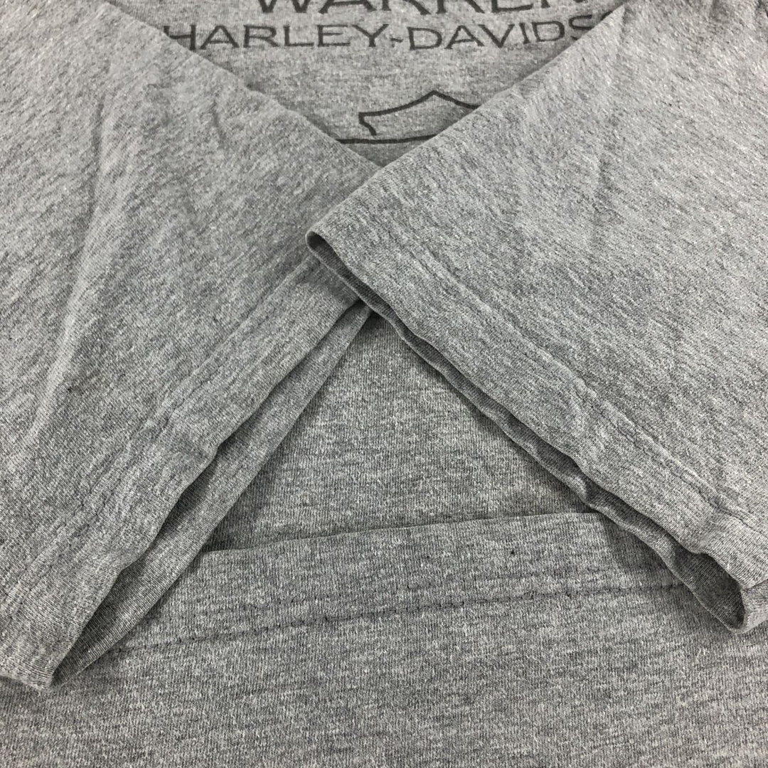 00'S Harley-Davidson Motorcycle Bike T-shirt Made in USA Men's XL cotton gray type Vintage Second Hand