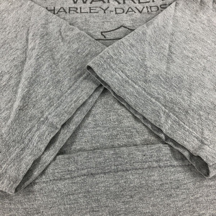 00'S Harley-Davidson Motorcycle Bike T-shirt Made in USA Men's XL cotton gray type Vintage Second Hand