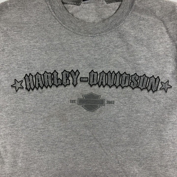 00'S Harley-Davidson Motorcycle Bike T-shirt Made in USA Men's XL cotton gray type Vintage Second Hand
