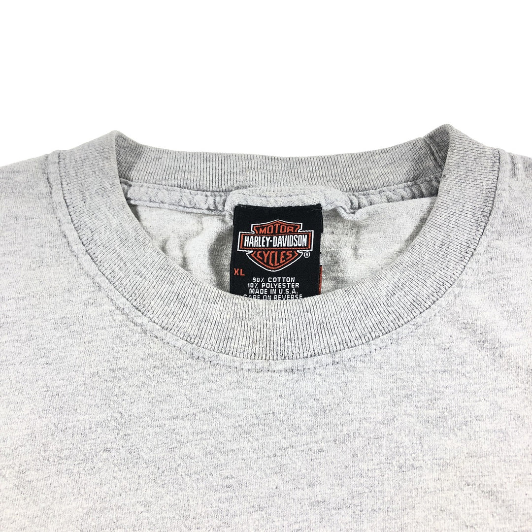 00'S Harley-Davidson Motorcycle Bike T-shirt Made in USA Men's XL cotton gray type Vintage Second Hand